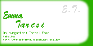 emma tarcsi business card